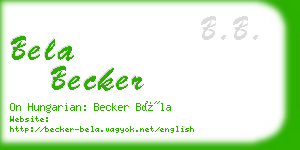 bela becker business card